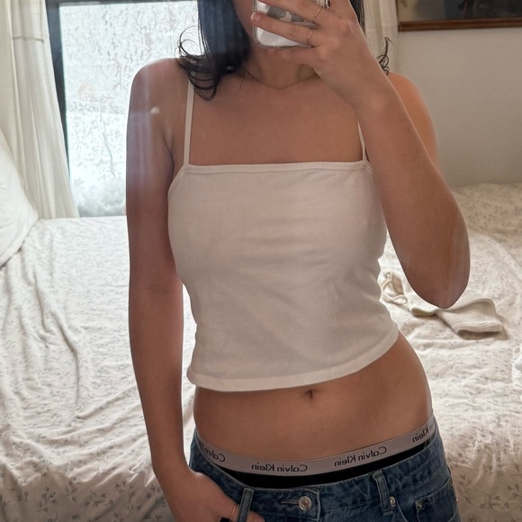 BDG Tops - White BDG Cropped Tank